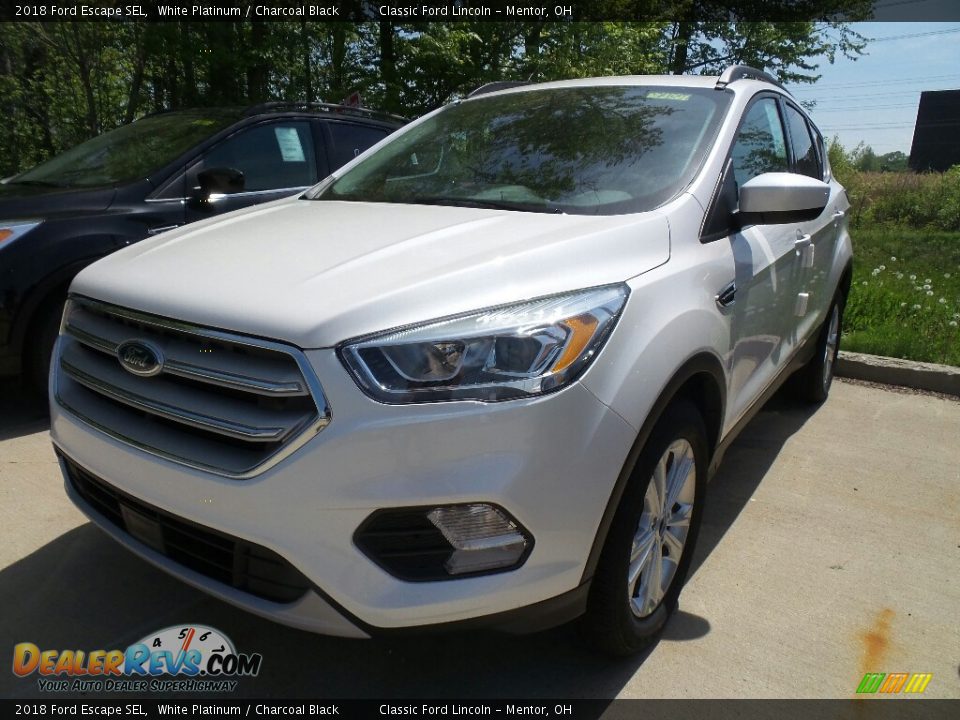 2018 Ford Escape SEL White Platinum / Charcoal Black Photo #1