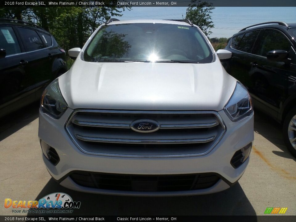 2018 Ford Escape SEL White Platinum / Charcoal Black Photo #2