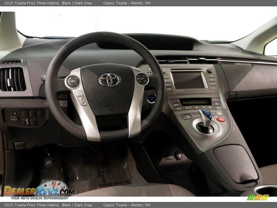 2015 Toyota Prius Three Hybrid Black / Dark Gray Photo #6