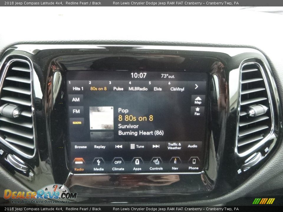 2018 Jeep Compass Latitude 4x4 Redline Pearl / Black Photo #16