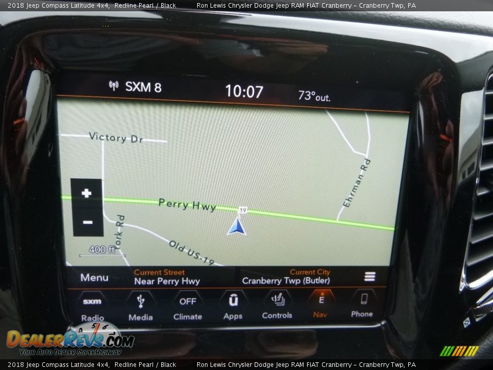 2018 Jeep Compass Latitude 4x4 Redline Pearl / Black Photo #17