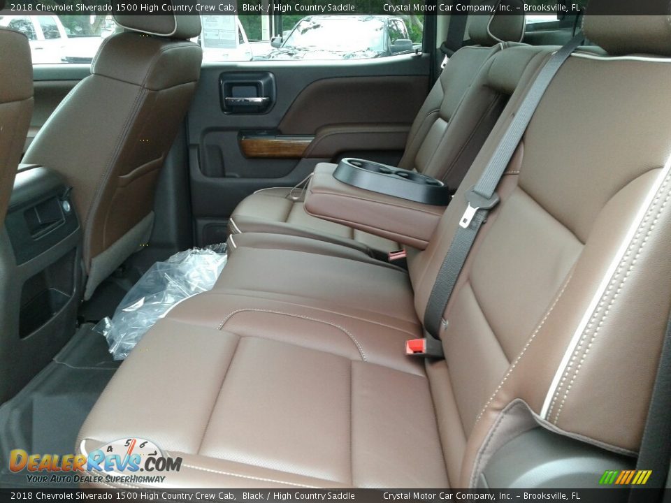Rear Seat of 2018 Chevrolet Silverado 1500 High Country Crew Cab Photo #10