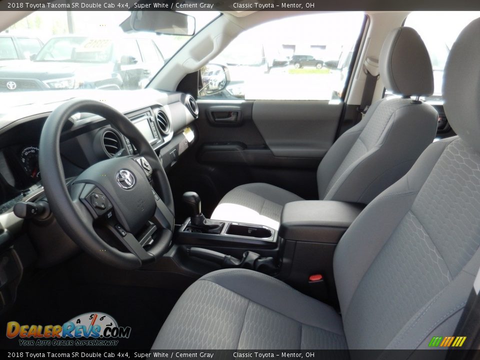 2018 Toyota Tacoma SR Double Cab 4x4 Super White / Cement Gray Photo #3