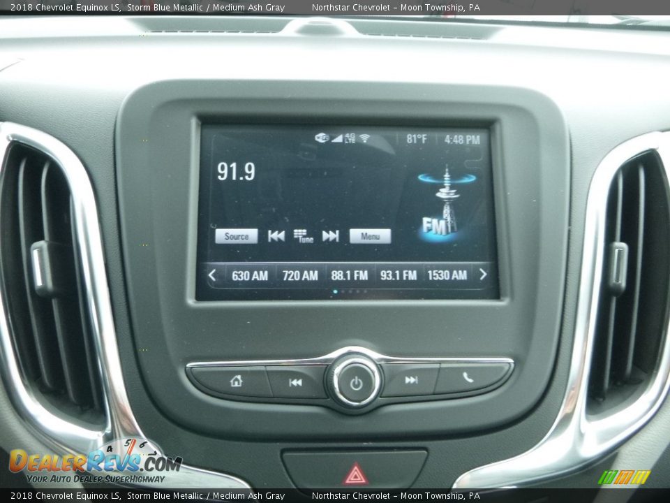 2018 Chevrolet Equinox LS Storm Blue Metallic / Medium Ash Gray Photo #17