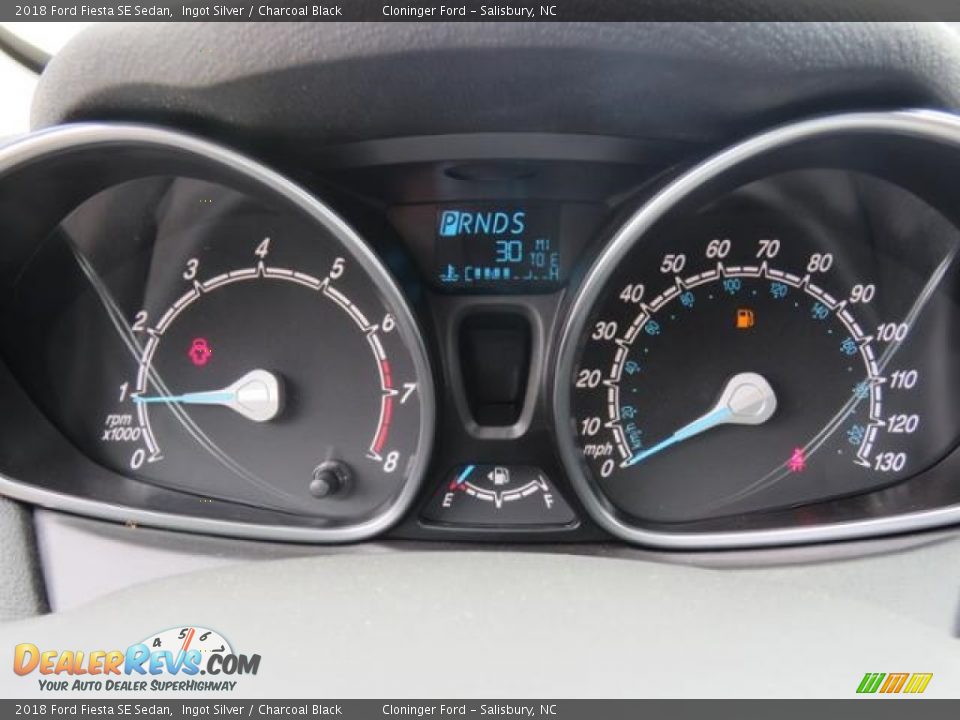 2018 Ford Fiesta SE Sedan Ingot Silver / Charcoal Black Photo #7