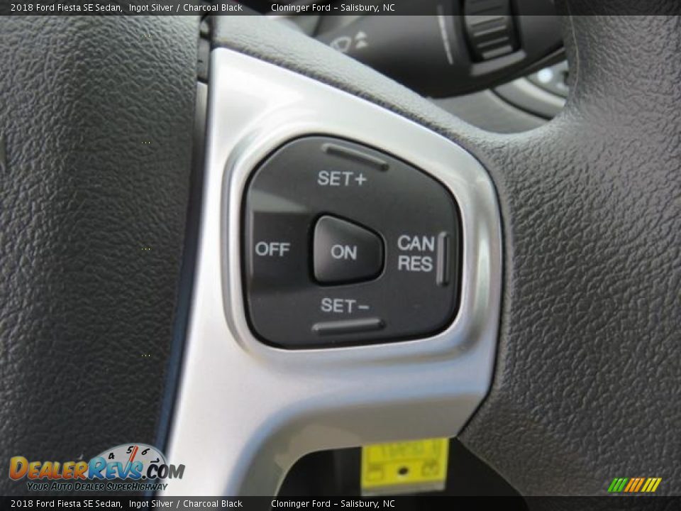 2018 Ford Fiesta SE Sedan Ingot Silver / Charcoal Black Photo #13