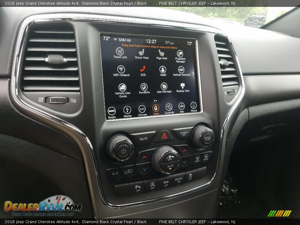 2018 Jeep Grand Cherokee Altitude 4x4 Diamond Black Crystal Pearl / Black Photo #10