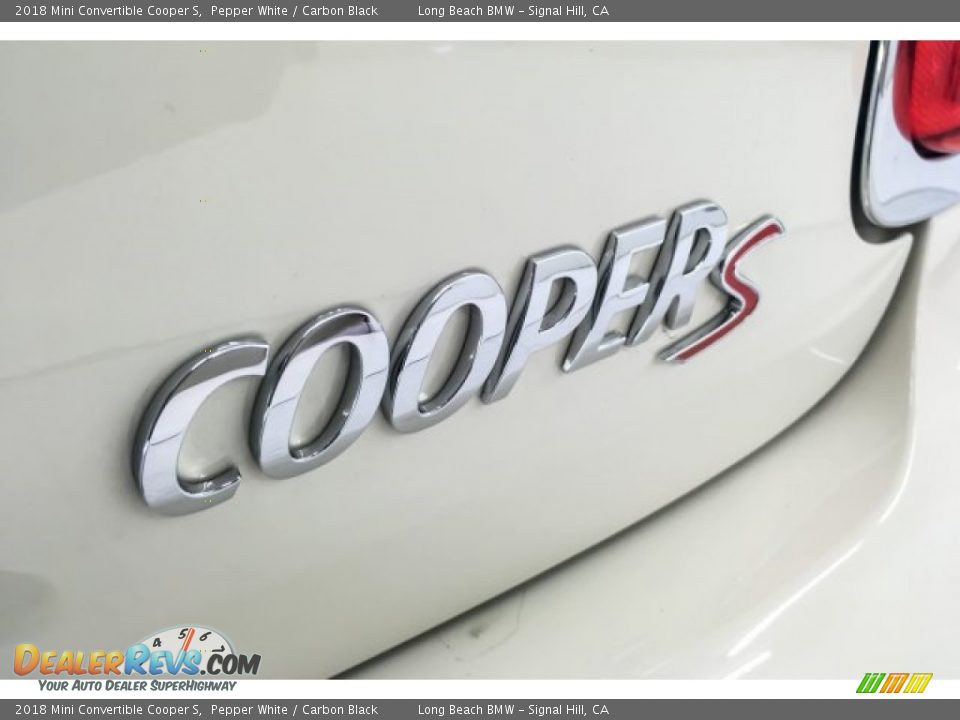 2018 Mini Convertible Cooper S Pepper White / Carbon Black Photo #7