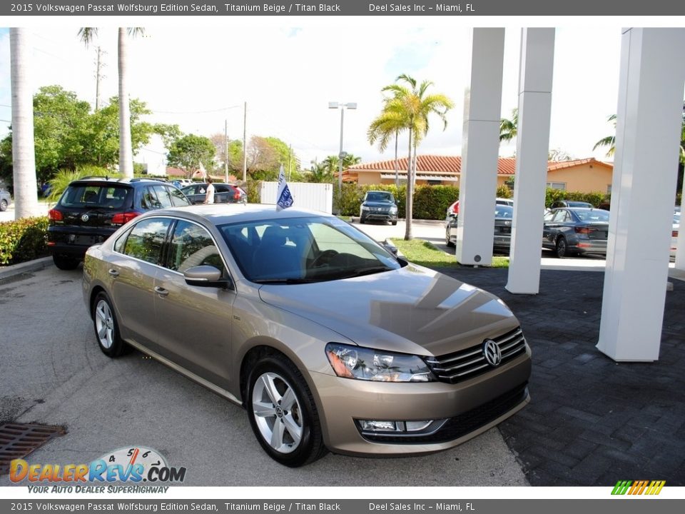 2015 Volkswagen Passat Wolfsburg Edition Sedan Titanium Beige / Titan Black Photo #1