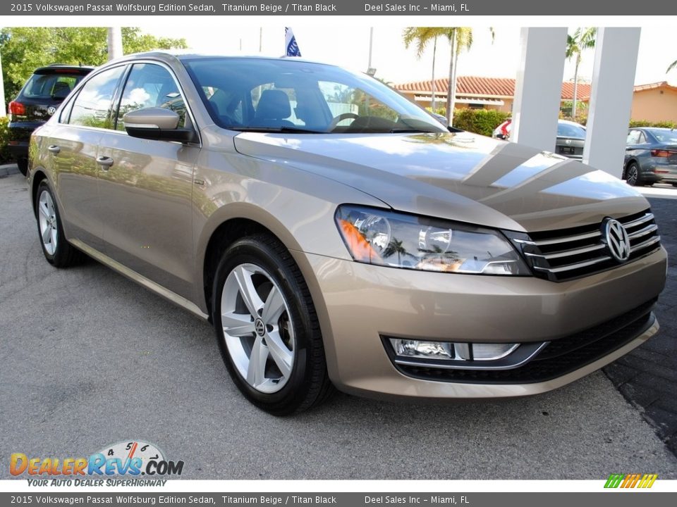 2015 Volkswagen Passat Wolfsburg Edition Sedan Titanium Beige / Titan Black Photo #2