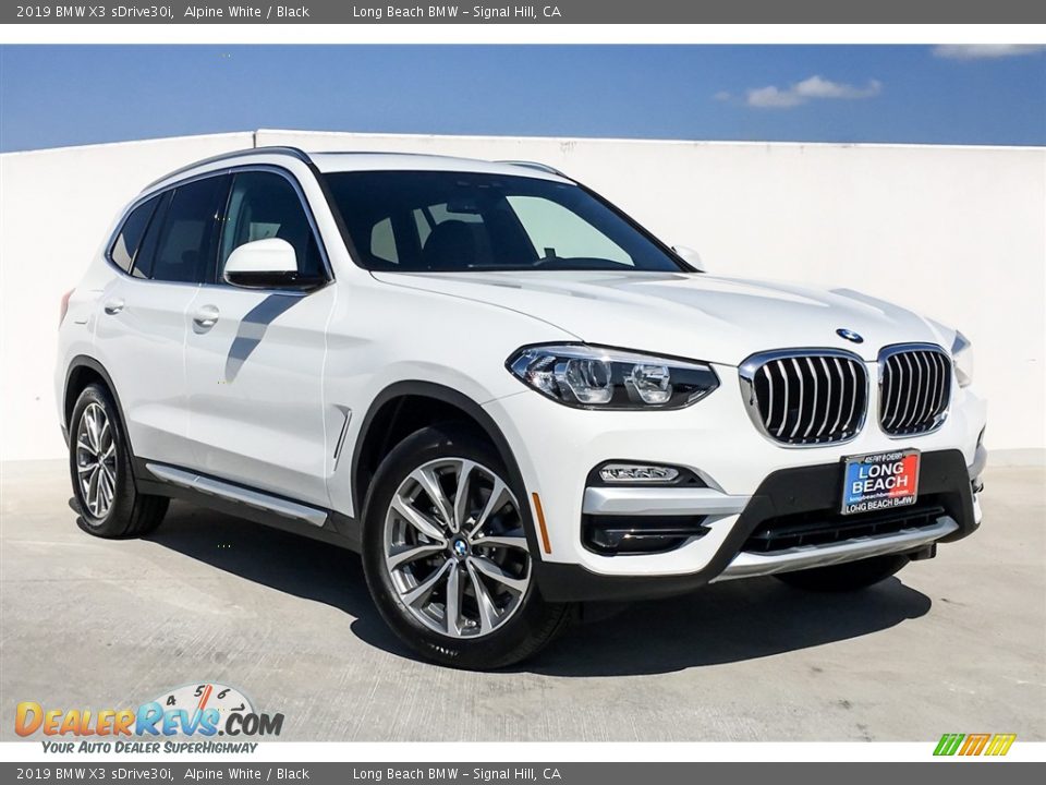 2019 BMW X3 sDrive30i Alpine White / Black Photo #12