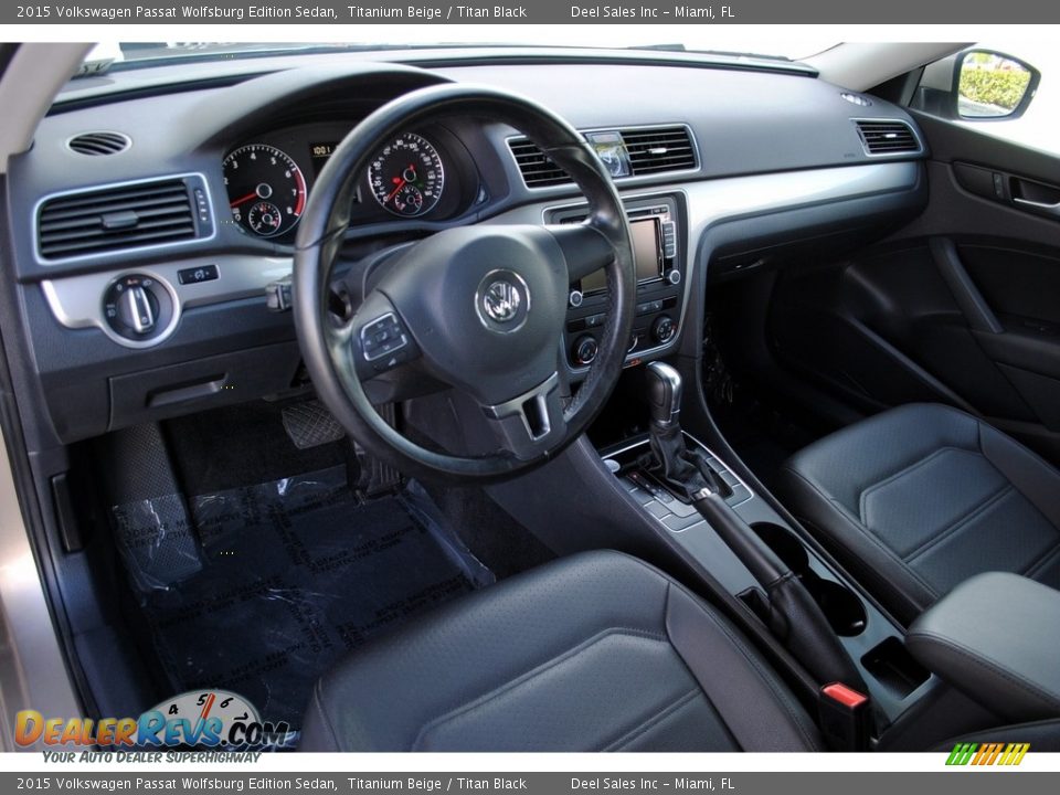 2015 Volkswagen Passat Wolfsburg Edition Sedan Titanium Beige / Titan Black Photo #16