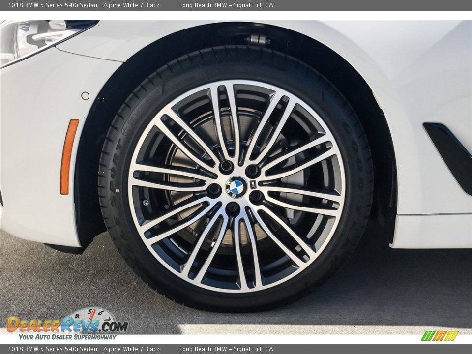 2018 BMW 5 Series 540i Sedan Alpine White / Black Photo #9