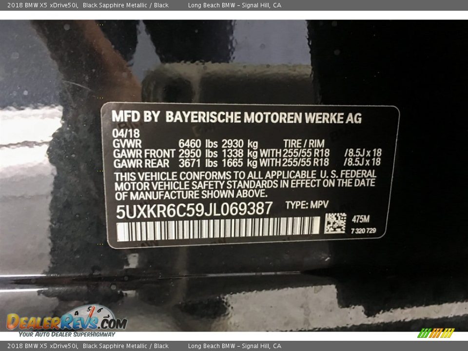 2018 BMW X5 xDrive50i Black Sapphire Metallic / Black Photo #11