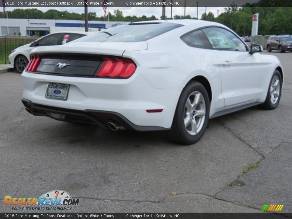 2018 Ford Mustang EcoBoost Fastback Oxford White / Ebony Photo #22