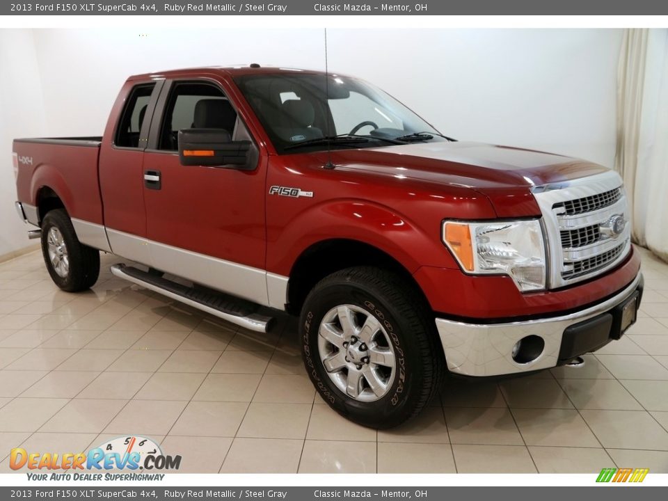 2013 Ford F150 XLT SuperCab 4x4 Ruby Red Metallic / Steel Gray Photo #1