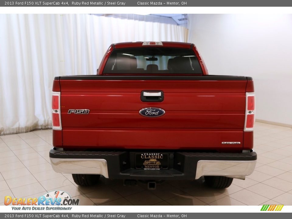 2013 Ford F150 XLT SuperCab 4x4 Ruby Red Metallic / Steel Gray Photo #18