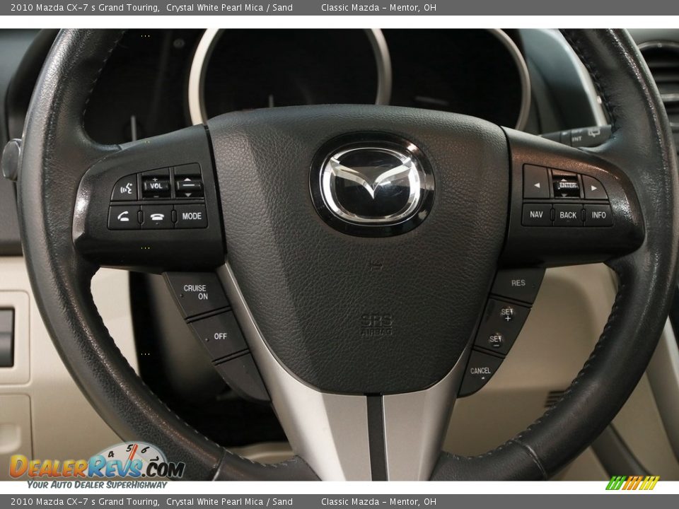 2010 Mazda CX-7 s Grand Touring Crystal White Pearl Mica / Sand Photo #6