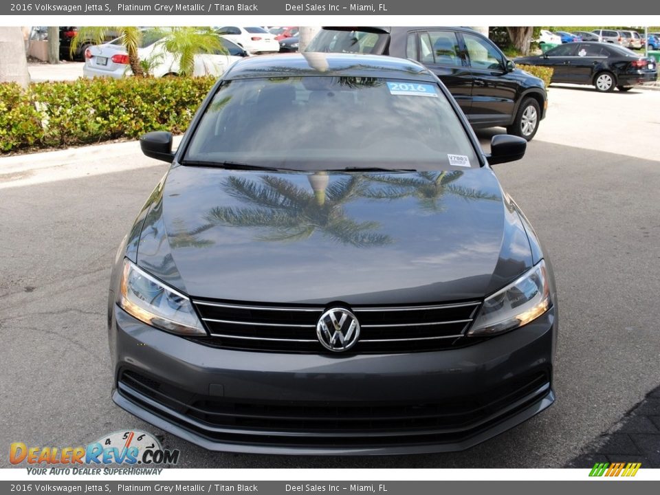 2016 Volkswagen Jetta S Platinum Grey Metallic / Titan Black Photo #3