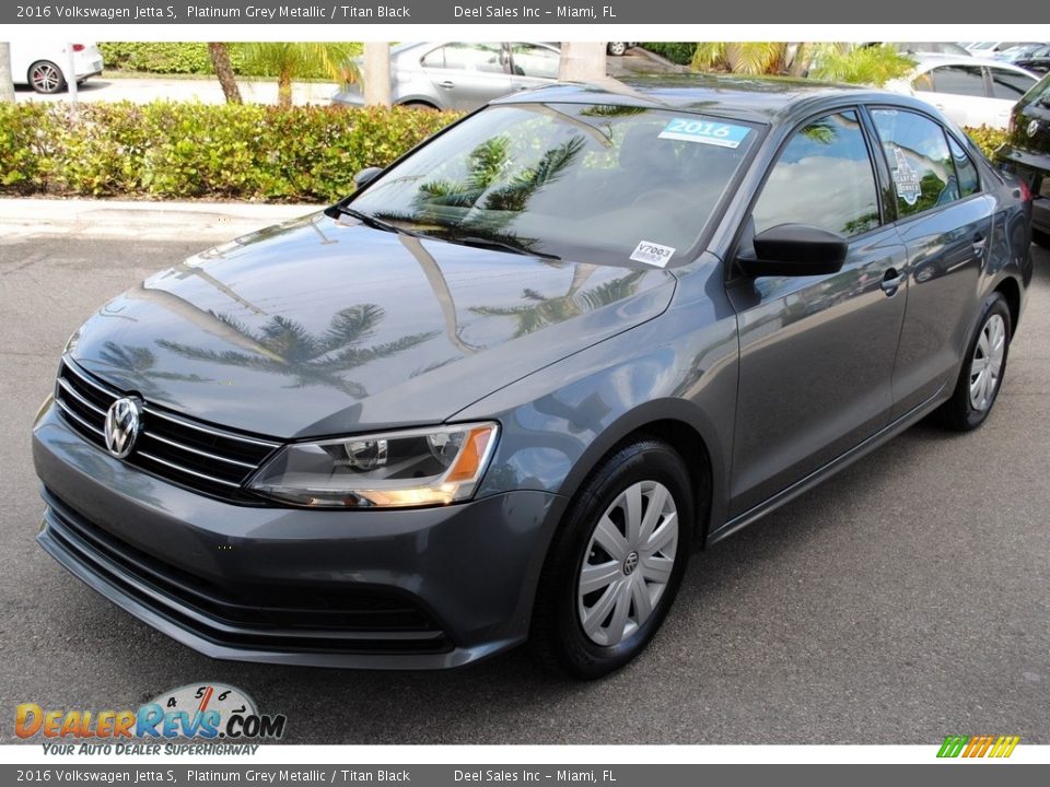 2016 Volkswagen Jetta S Platinum Grey Metallic / Titan Black Photo #4