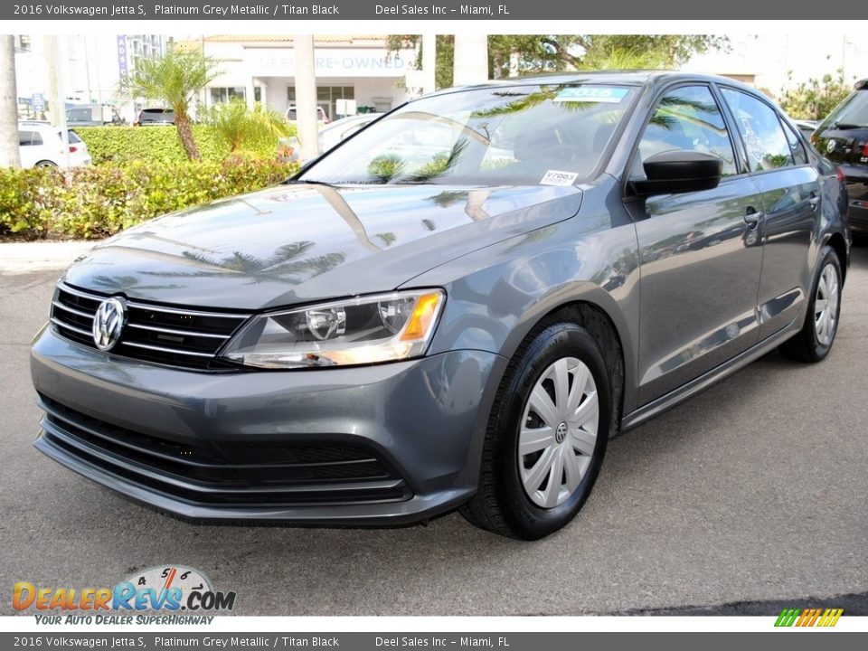 2016 Volkswagen Jetta S Platinum Grey Metallic / Titan Black Photo #5
