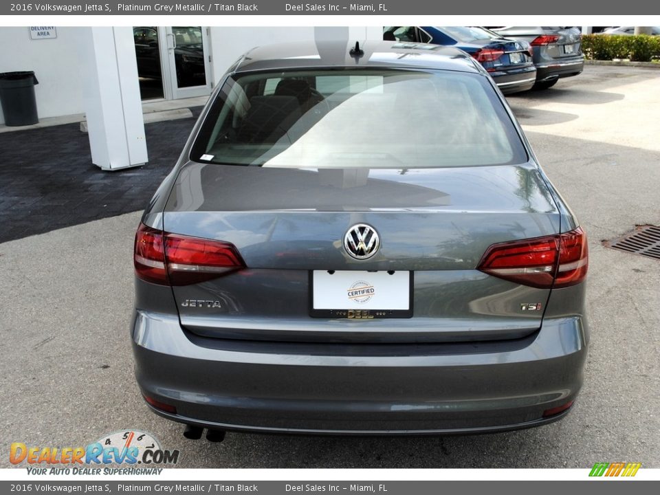 2016 Volkswagen Jetta S Platinum Grey Metallic / Titan Black Photo #8