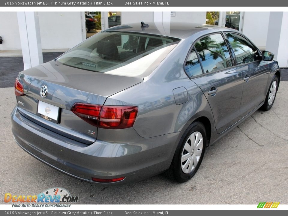 2016 Volkswagen Jetta S Platinum Grey Metallic / Titan Black Photo #9