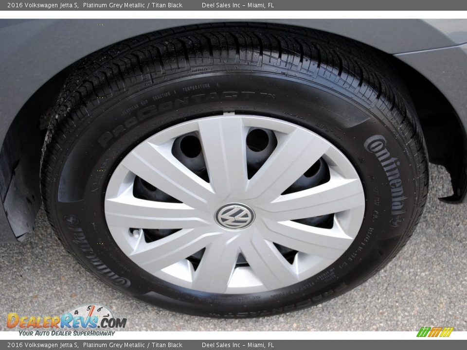 2016 Volkswagen Jetta S Platinum Grey Metallic / Titan Black Photo #11
