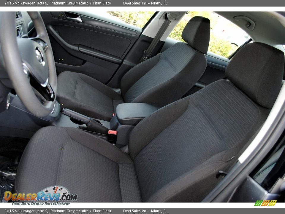 2016 Volkswagen Jetta S Platinum Grey Metallic / Titan Black Photo #14