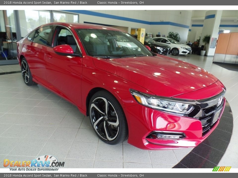 2018 Honda Accord Sport Sedan San Marino Red / Black Photo #3