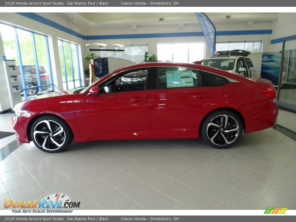 2018 Honda Accord Sport Sedan San Marino Red / Black Photo #8