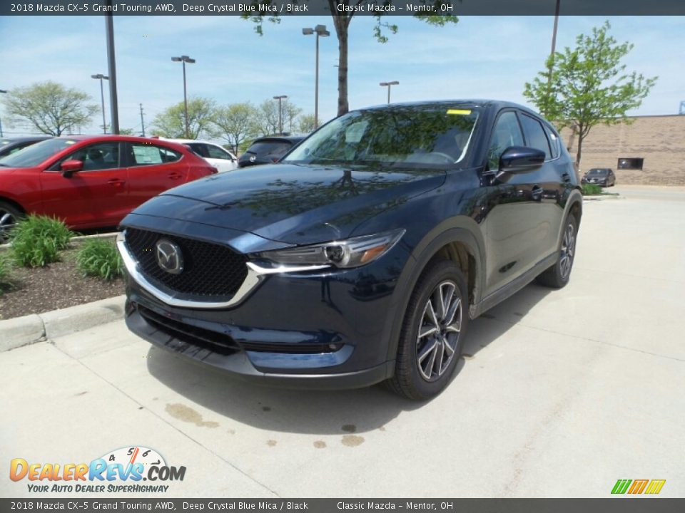 2018 Mazda CX-5 Grand Touring AWD Deep Crystal Blue Mica / Black Photo #1