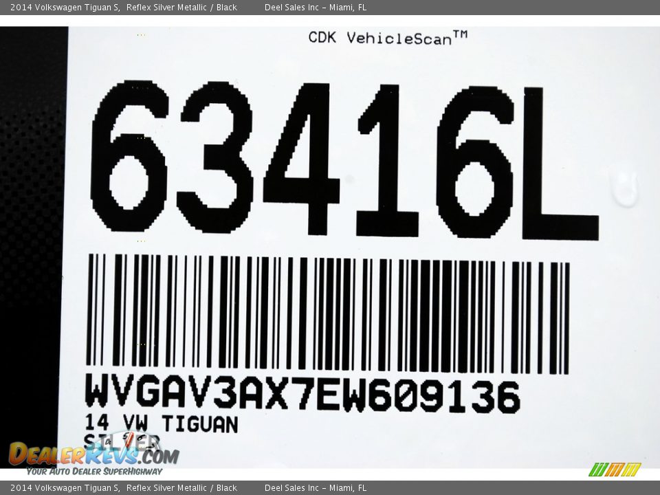 2014 Volkswagen Tiguan S Reflex Silver Metallic / Black Photo #20