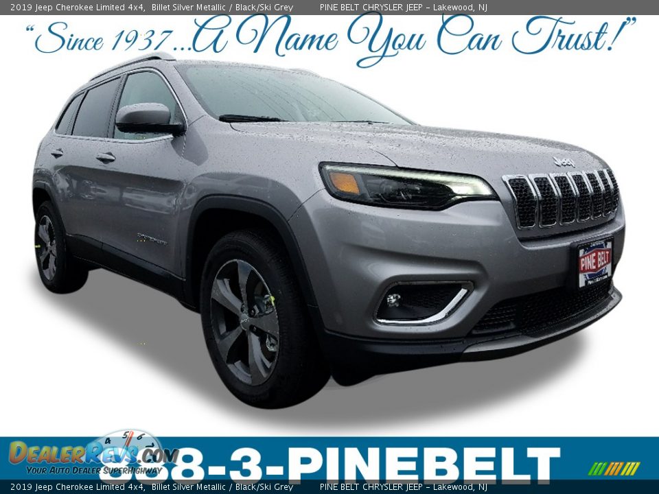 2019 Jeep Cherokee Limited 4x4 Billet Silver Metallic / Black/Ski Grey Photo #1