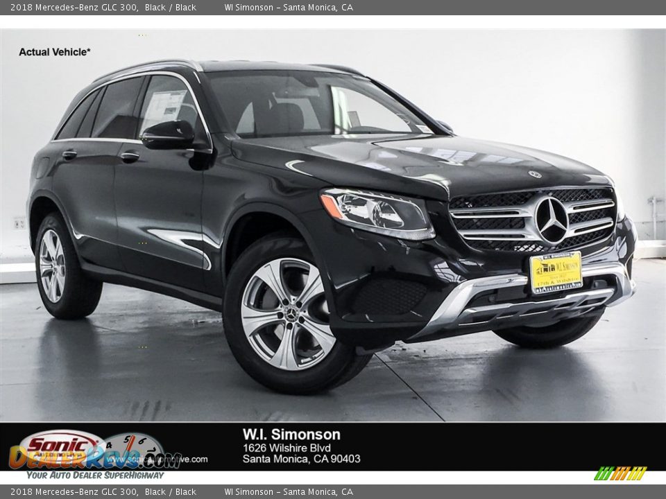 2018 Mercedes-Benz GLC 300 Black / Black Photo #1