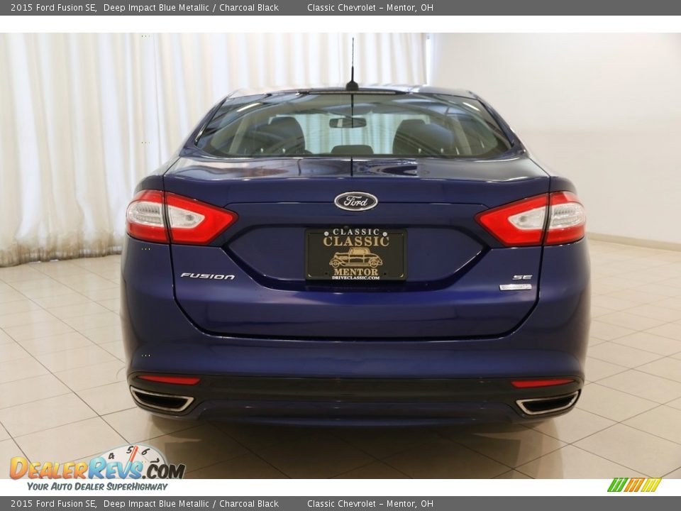 2015 Ford Fusion SE Deep Impact Blue Metallic / Charcoal Black Photo #16