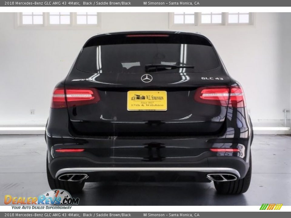 2018 Mercedes-Benz GLC AMG 43 4Matic Black / Saddle Brown/Black Photo #3