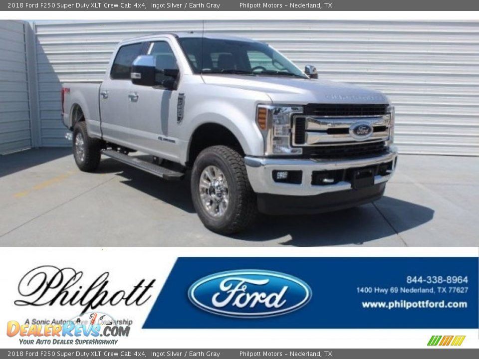 2018 Ford F250 Super Duty XLT Crew Cab 4x4 Ingot Silver / Earth Gray Photo #1