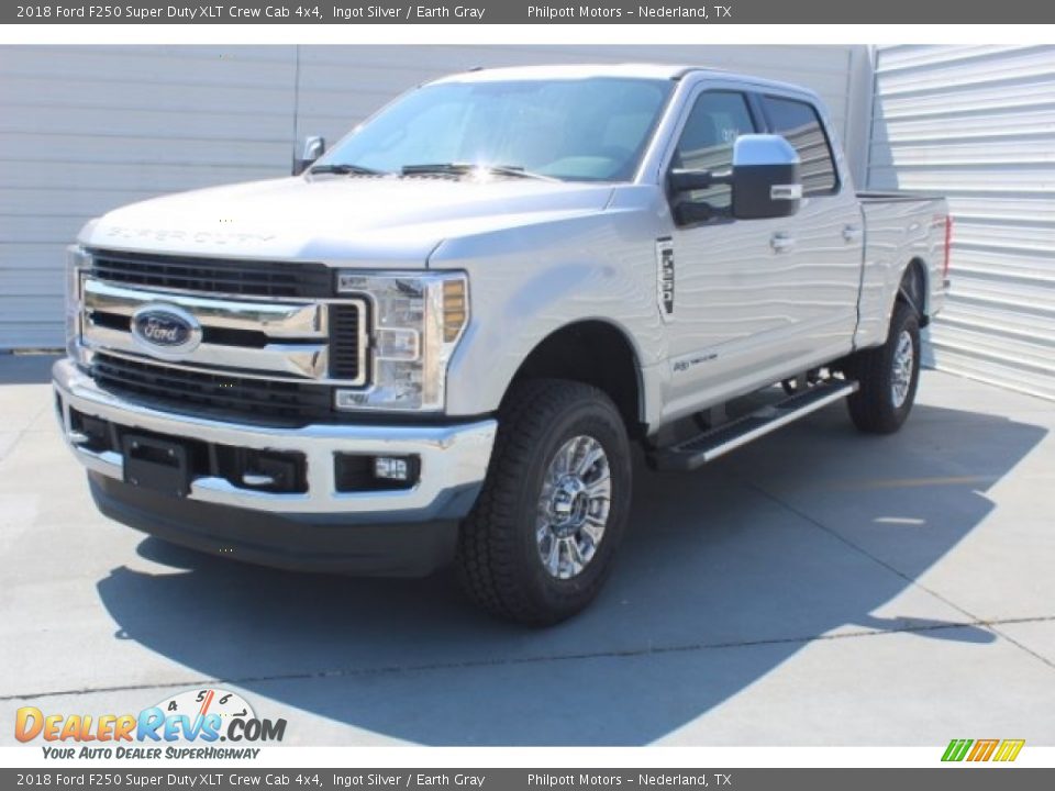 2018 Ford F250 Super Duty XLT Crew Cab 4x4 Ingot Silver / Earth Gray Photo #3
