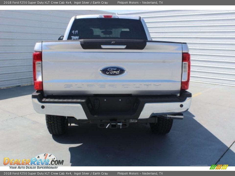 2018 Ford F250 Super Duty XLT Crew Cab 4x4 Ingot Silver / Earth Gray Photo #7