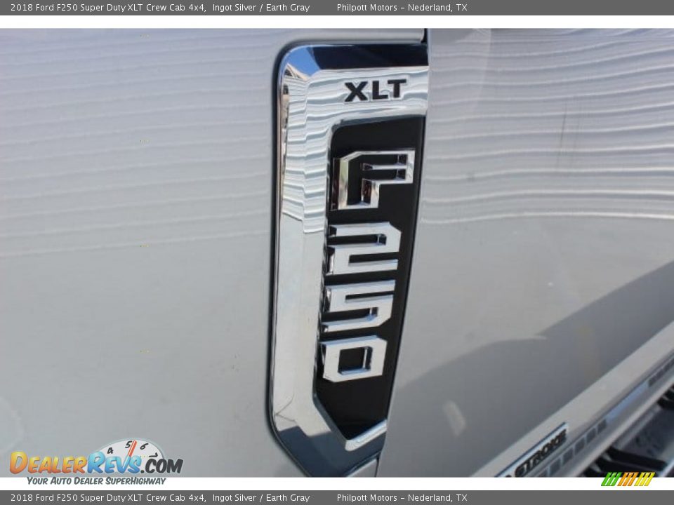 2018 Ford F250 Super Duty XLT Crew Cab 4x4 Ingot Silver / Earth Gray Photo #34