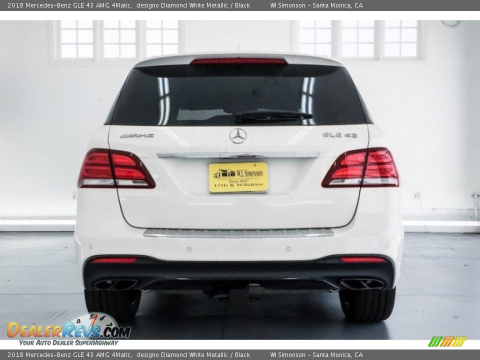 2018 Mercedes-Benz GLE 43 AMG 4Matic designo Diamond White Metallic / Black Photo #3