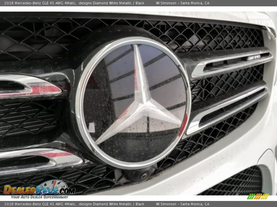 2018 Mercedes-Benz GLE 43 AMG 4Matic designo Diamond White Metallic / Black Photo #13