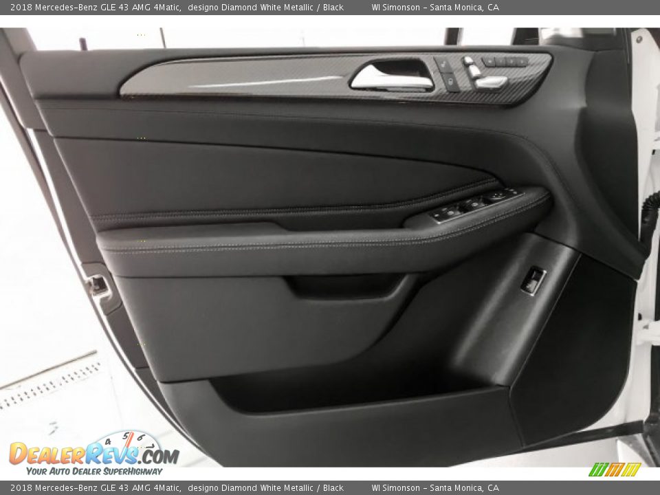 2018 Mercedes-Benz GLE 43 AMG 4Matic designo Diamond White Metallic / Black Photo #16