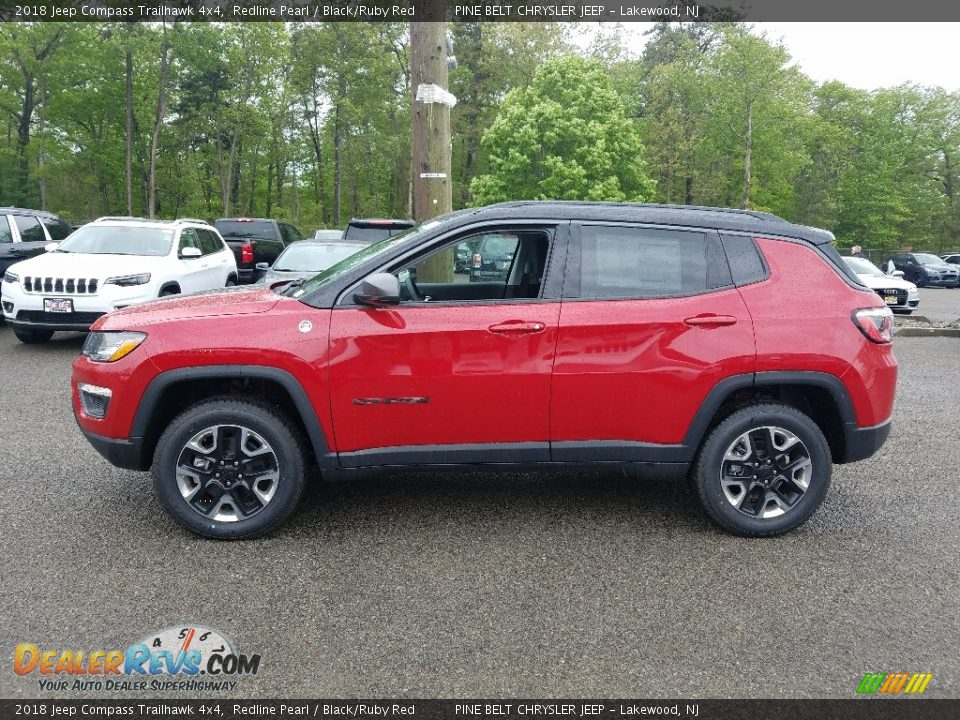 2018 Jeep Compass Trailhawk 4x4 Redline Pearl / Black/Ruby Red Photo #3
