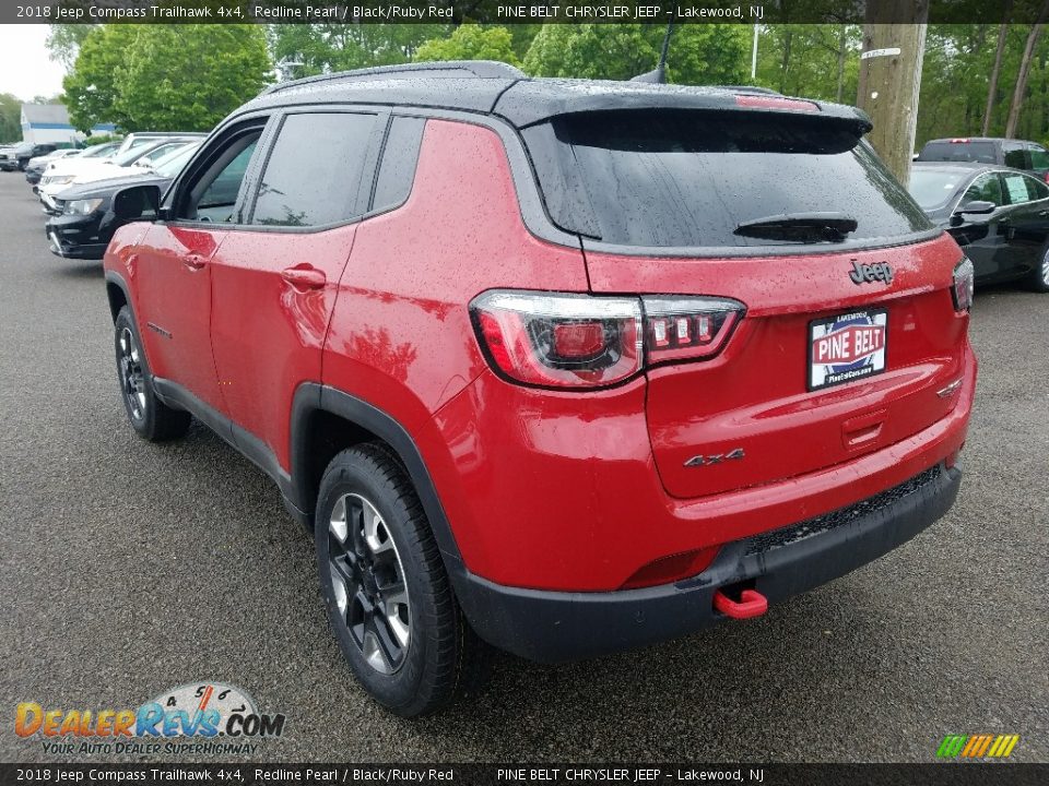 2018 Jeep Compass Trailhawk 4x4 Redline Pearl / Black/Ruby Red Photo #4
