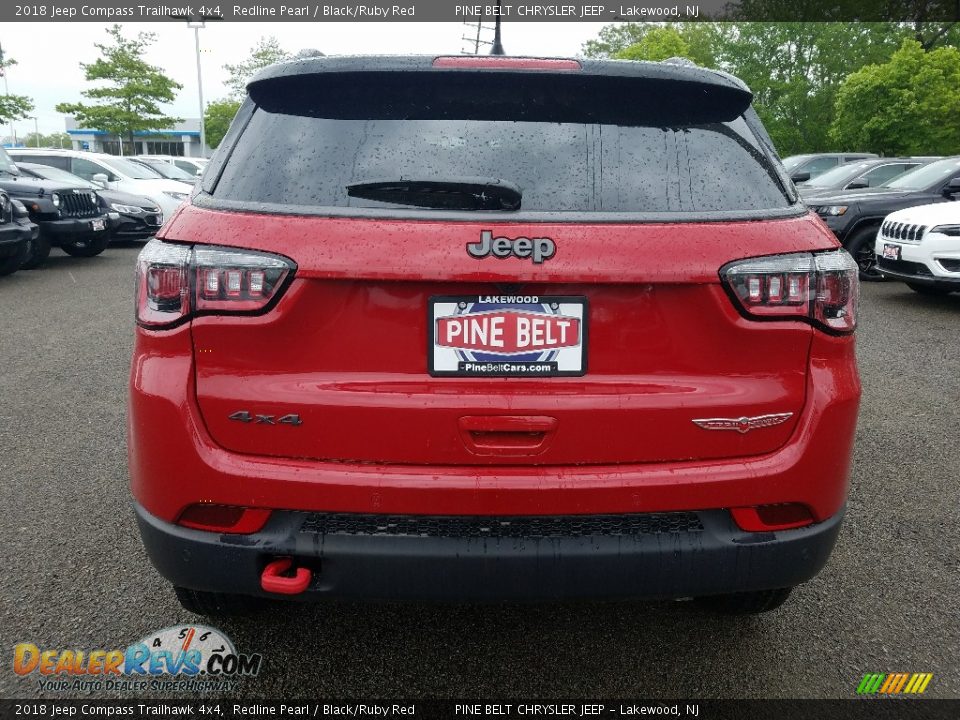2018 Jeep Compass Trailhawk 4x4 Redline Pearl / Black/Ruby Red Photo #5