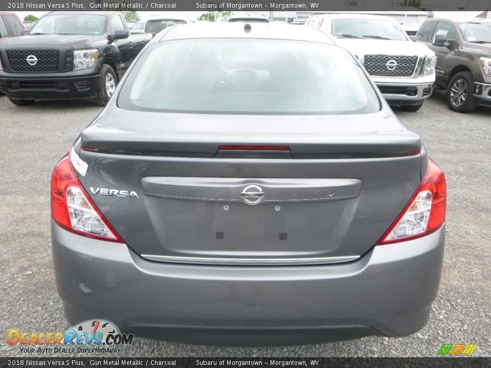 2018 Nissan Versa S Plus Gun Metal Metallic / Charcoal Photo #13