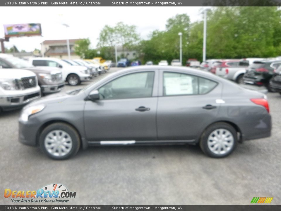 2018 Nissan Versa S Plus Gun Metal Metallic / Charcoal Photo #15