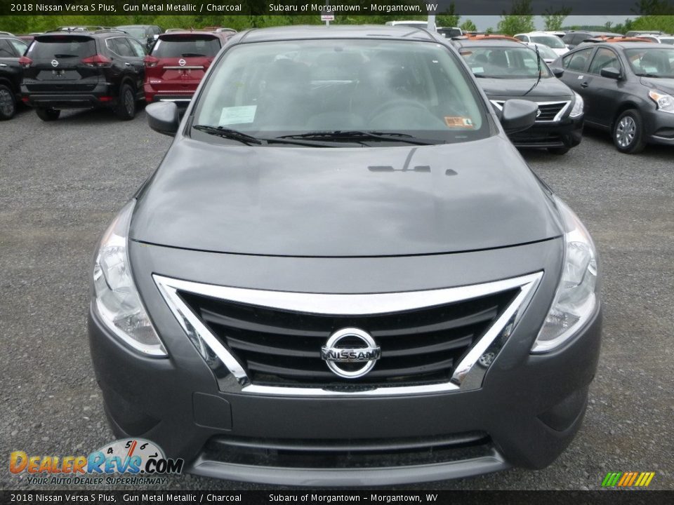 2018 Nissan Versa S Plus Gun Metal Metallic / Charcoal Photo #17